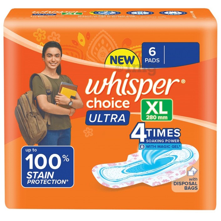 WHISPER ULTRA 6's SANITARY PADS